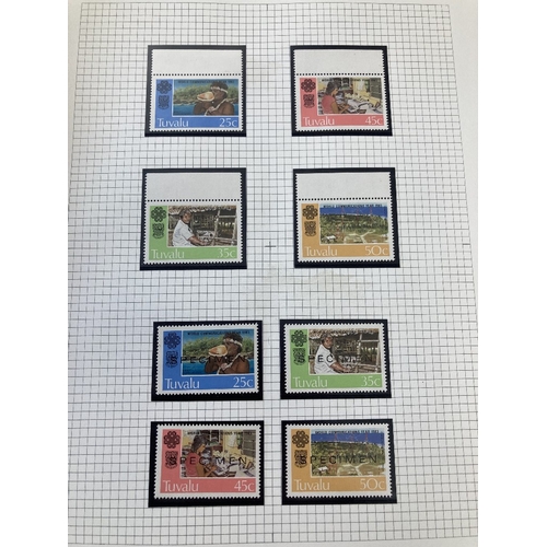 459 - STAMPS TUVALU Unmounted mint collection on pages in album, appears pretty complete 1976 to 1988