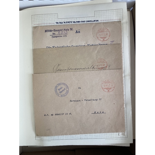 132 - STAMPS POSTAL HISTORY GERMANY, WWI 'The Great War' collection of covers & postcards, all written up ... 