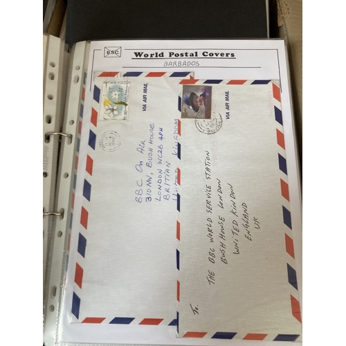 135 - STAMPS POSTAL HISTORY WORLD, two large boxes with 25 files with 1000s of covers all written up on pa... 