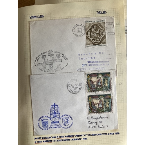 139 - STAMPS POSTAL HISTORY GERMANY, a collection of post-war German naval mail and postcards, written up ... 