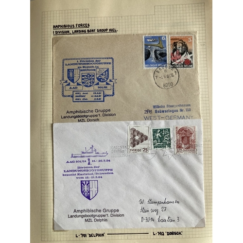 139 - STAMPS POSTAL HISTORY GERMANY, a collection of post-war German naval mail and postcards, written up ... 