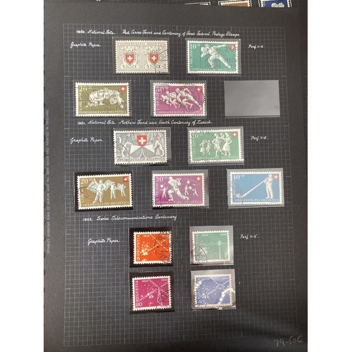 452 - STAMPS SWITZERLAND An accumulation of mint & used issues on 50+ album pages with many useful sets an... 