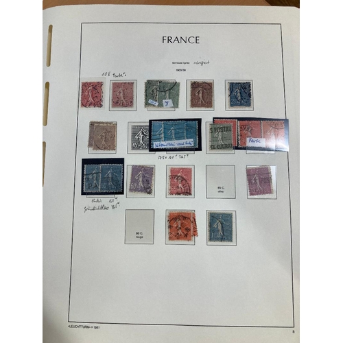 307 - STAMPS FRANCE . Used collection on printed album pages early to modern, worth careful viewing