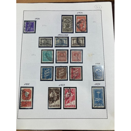 436 - STAMPS PORTUGAL 1895 to 1971 used collection in album, sparse but base for expansion together with a... 