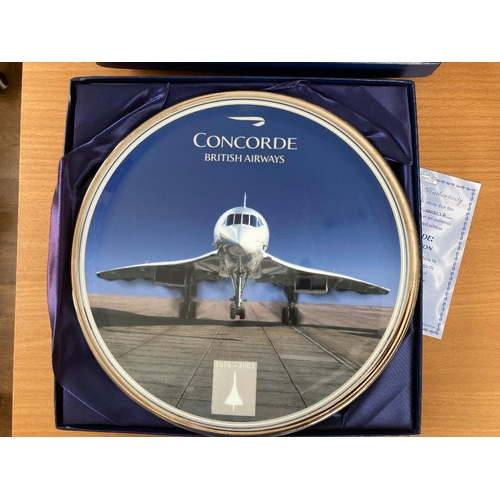 472 - Limited Edition Concorde British Airways plaque produced by Davenport 2004, boxed with cert