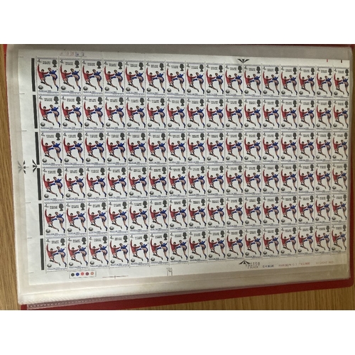 59 - STAMPS Large display book with sheets and part sheets  of GB , Commonwealth and World stamps