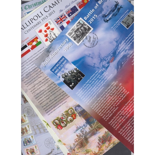 220 - STAMPS FIRST DAY COVERS Bradbury Commemorative stamp cards from 1-50 supplied with price list, retai... 