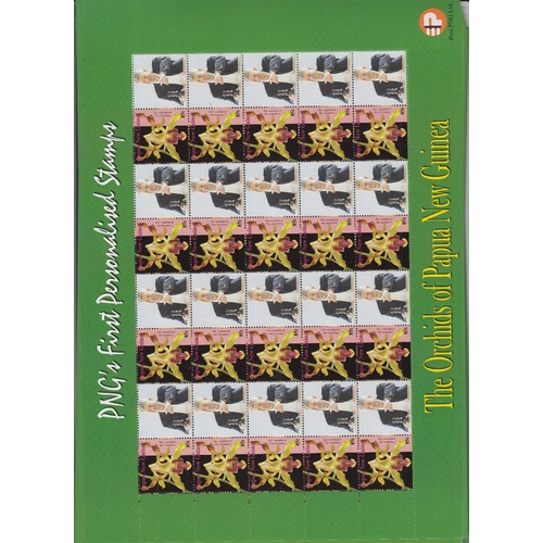 433 - STAMPS PAPUA NEW GUINEA Various Orchids smiler sheets STC £2200