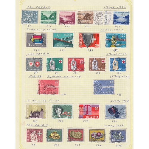 449 - STAMPS SWITZERLAND Used collection on 44 album pages ranging from 1860s to 1950s. Some useful Sittin... 