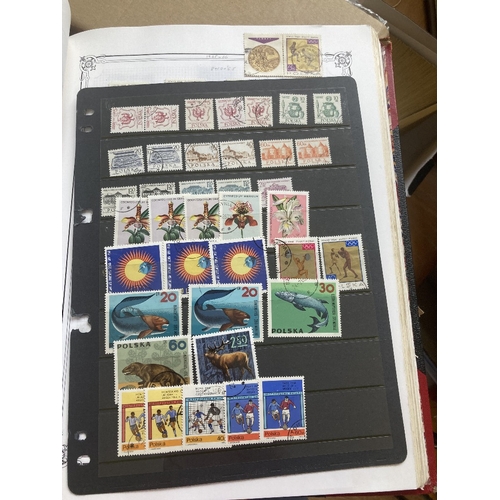 71 - STAMPS Mixed box of albums and stock books, Poland, Hungary, Israel, Italy, Netherlands etc