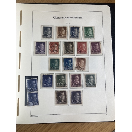 319 - STAMPS GERMANY A used WWI & WWII collection in a printed Lighthouse album with Plebiscite issues inc... 