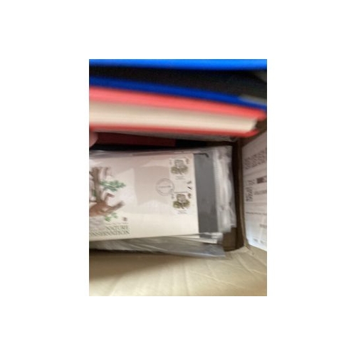 35 - STAMPS Large glory box of part collections, FDC's, Presentation packs plus over £60 GB face