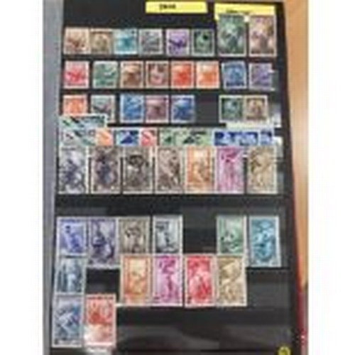 371 - STAMPS ITALY Used accumulation in red stock book, early to 1970's