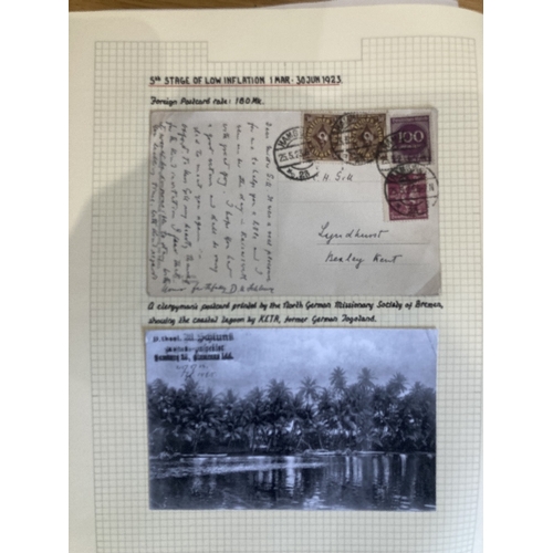 130 - STAMPS POSTAL HISTORY GERMANY, a fabulous collection of Inflation period covers & cards, all written... 