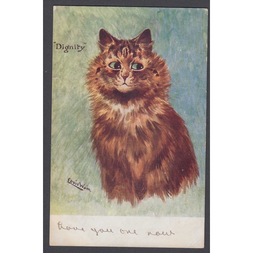 117 - 1906 used LOUIS WAIN Wilde and Kray postcard a cat called 