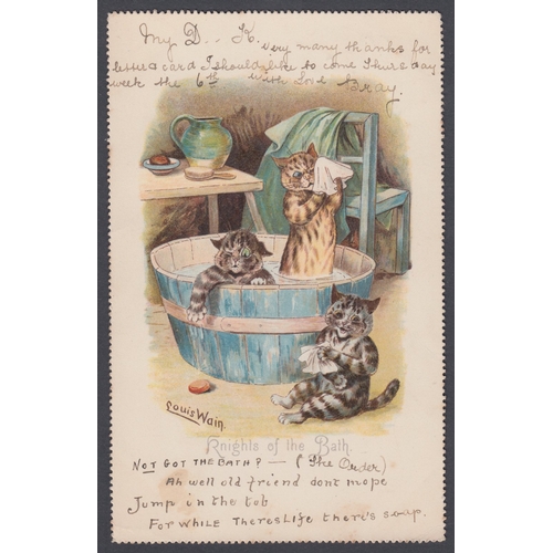 130 - 1903 used LOUIS WAIN postcard 