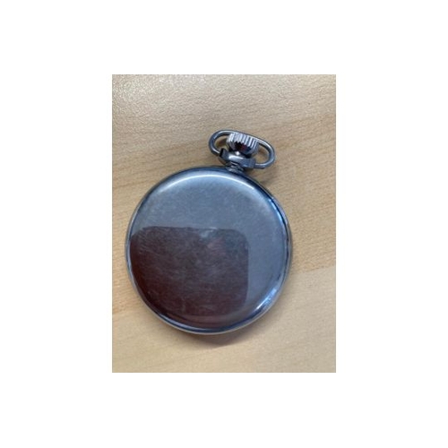 86 - WATCHES : Smiths stainless steel pocket watch, missing front glass (not working)