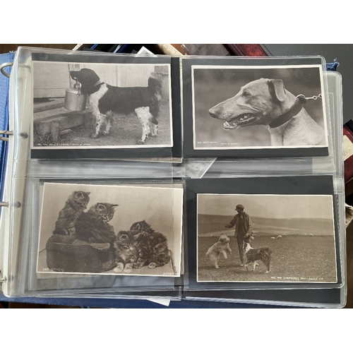 98 - Five albums of postcards, mainly Dogs and other animals