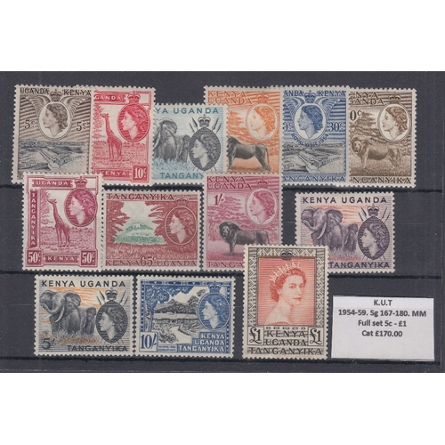 173 - STAMPS KENYA 1954 mounted mint set to £1 SG 167-180 Cat £170