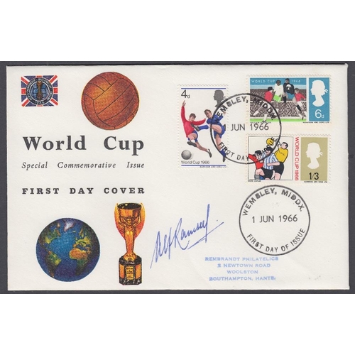 138 - AUTOGRAPH ALF RAMSEY signed 1966 World Cup FDC, scarce