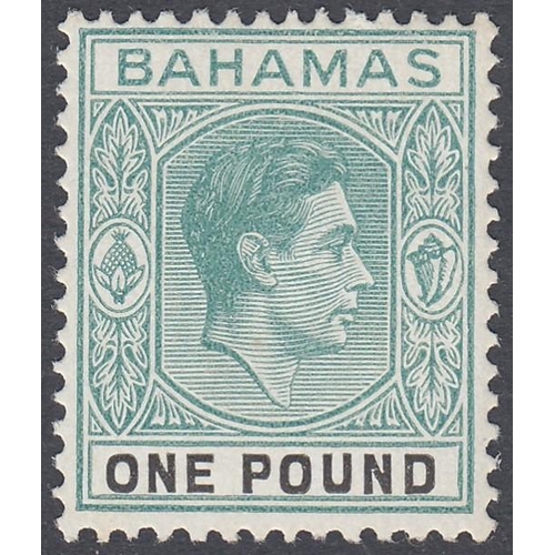 376 - STAMPS BAHAMAS 1938-52 GVI definitive set of seventeen lightly mounted mint (some values U/M), SG 14... 