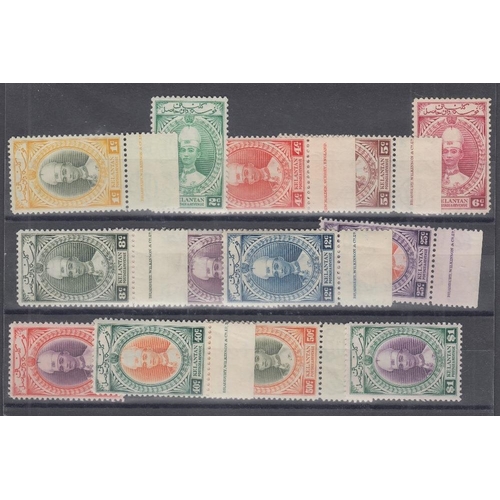 494 - STAMPS MALAYA KELANTAN, 1937 Sultan Ismail definitive set to $1 value only, lightly mounted mint, ma... 