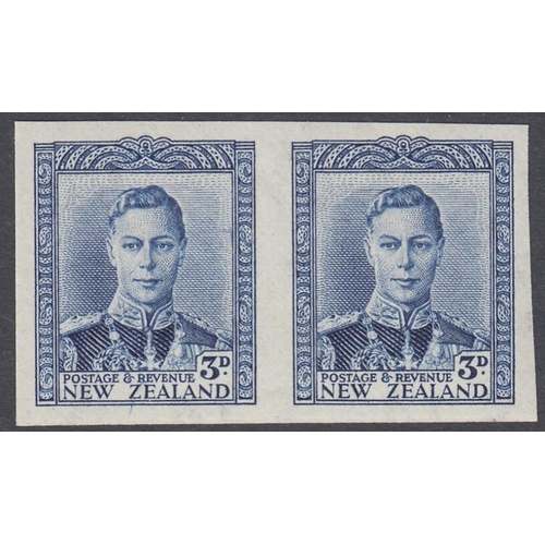 514 - STAMPS NEW ZEALAND 1941 3d imperf pair possible proofs