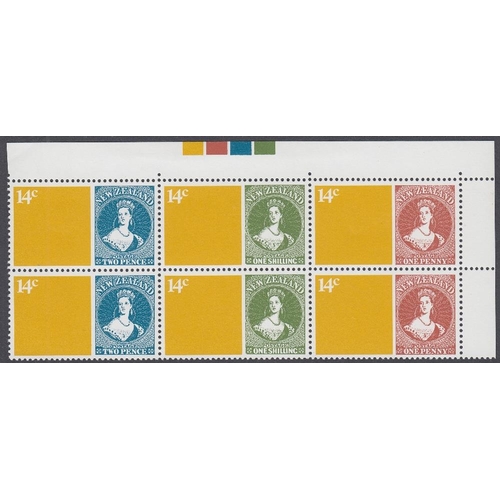 515 - STAMPS NEW ZEALAND 1980 Anniversaries unmounted mint 14c corner block of six (ie two strips of three... 