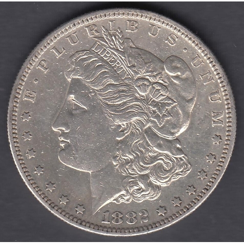 576 - COINS 1882 Morgan Dollar mint S in fine condition 26.74g