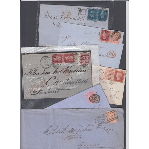 188 - STAMPS POSTAL HISTORY Small accumulation of Victorian postal history including pair of 1841 2d Blues... 