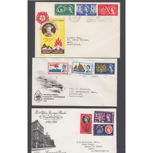 322 - STAMPS Small accumulation of better 1950's and 60's FDC's, 1957 Scouts, 1960 GLO, 1961 POSB, 1962 NP... 