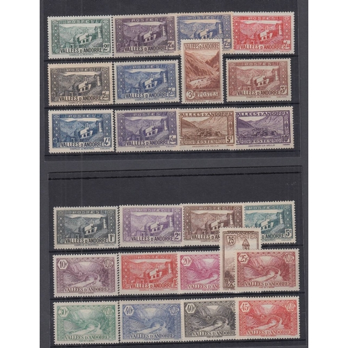 347 - STAMPS French Andorra 1932 mounted mint set to 50f Cat £900+