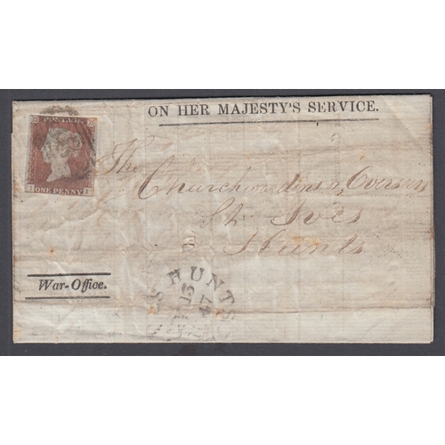 201 - STAMPS GREAT BRITAIN 1841 Penny Red on War Office envelope notifying an Army Deserter