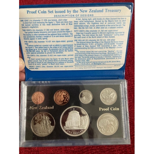 582 - COINS 1978 New Zealand proof set including Silver $1 coin (27G)