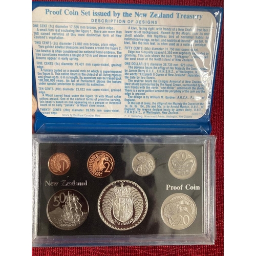 583 - COINS 1979 New Zealand proof set including Silver $1 coin (27g)