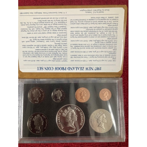 593 - COINS 1987 New Zealand National Parks proof set including Silver $1 coin (27g)