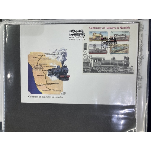 115 - STAMPS Railway covers and related ephemera in four albums