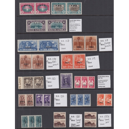 531 - STAMPS SOUTH AFRICA 1930-1960 mixed mounted mint and unmounted mint issues on three stock pages, inc... 