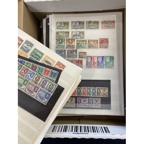 16 - STAMPS BRITISH COMMONWEALTH, box with mint & used QV to QEII, all arranged on stock or album pages. ... 