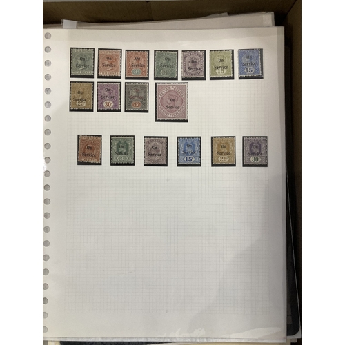 16 - STAMPS BRITISH COMMONWEALTH, box with mint & used QV to QEII, all arranged on stock or album pages. ... 