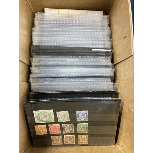 20 - STAMPS BRITISH COMMONWEALTH, shoe box full of stockcards. Ex-dealers stock with various mint & used ... 