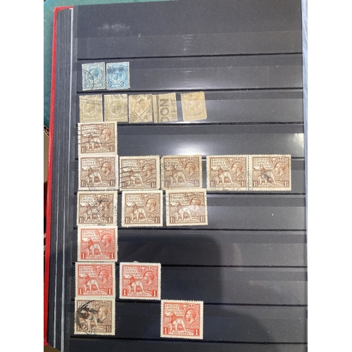 229 - STAMPS GREAT BRITAIN Large box with various stockbooks, cover albums etc. A number of presentation p... 