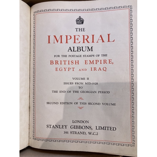 44 - STAMPS BRITISH COMMONWEALTH, box various albums including Imperial album (vol II) for issues from 19... 