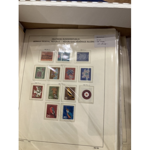 457 - STAMPS GERMANY Box with various mint & used on album pages, with lots of useful & better material in... 