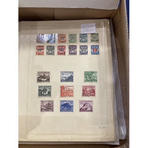 457 - STAMPS GERMANY Box with various mint & used on album pages, with lots of useful & better material in... 