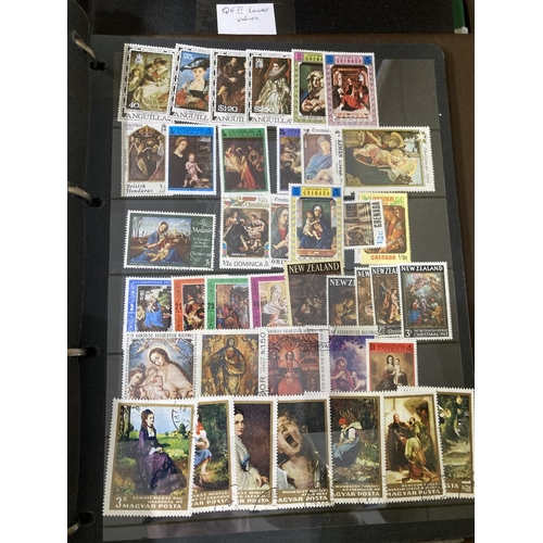 55 - STAMPS WORLD, box with ten albums or stockbooks with 1000s of mint & used stamps. Some useful Common... 