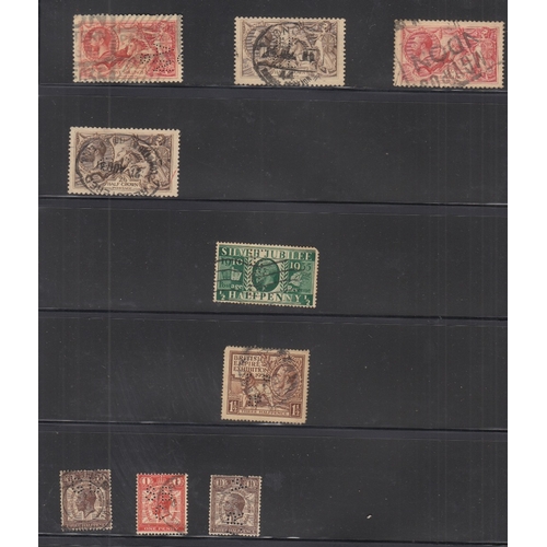 27 - STAMPS Album of mainly GB used but some Commonwealth, all with PERFINS (100's)