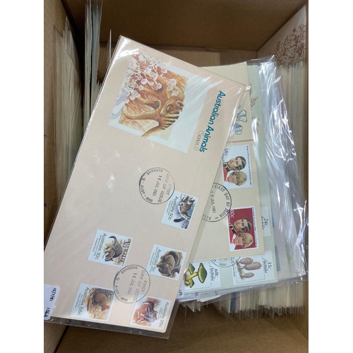 362 - STAMPS AUSTRALIA Box of First Day Covers 1970-1989 stated to be 300 covers all illustrated covers in... 