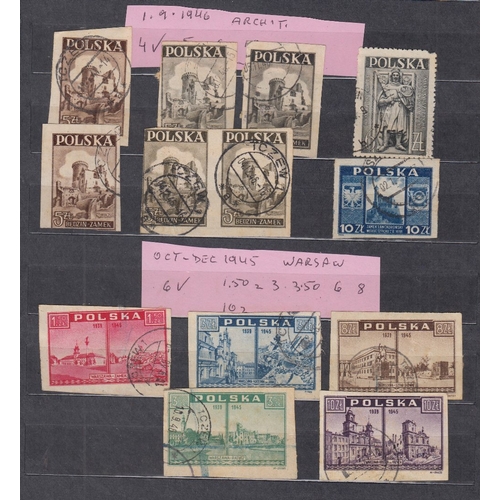 522 - STAMPS POLAND Stock book of early Poland used 1919 -1970