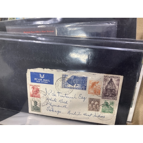 64 - STAMPS Mixed box of postal history, FDC's GB Presentation packs etc, GB used collection in album and... 